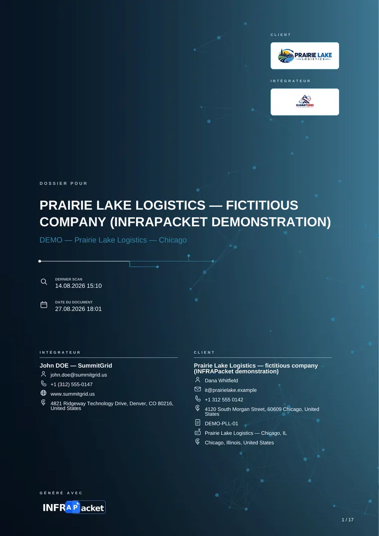 Page d’un document INFRAPacket